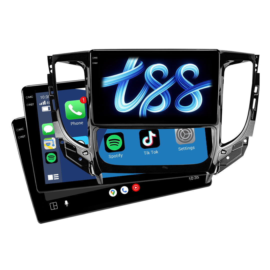 Mitsubishi Triton MQ / MR (2015 - 2019) Manual AC Panel Apple CarPlay / Android Auto Head Unit
