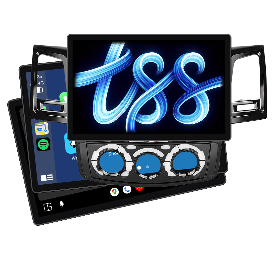 Toyota Hilux N70 (2005 - 2015) Straight Knob AC Panel Apple CarPlay / Android Auto Head Unit