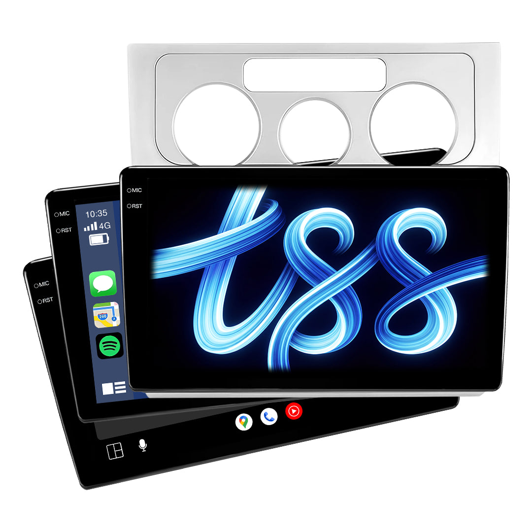 Volkswagen Touran 1T (2003 - 2014) Silver Trim Apple CarPlay / Android Auto Head Unit
