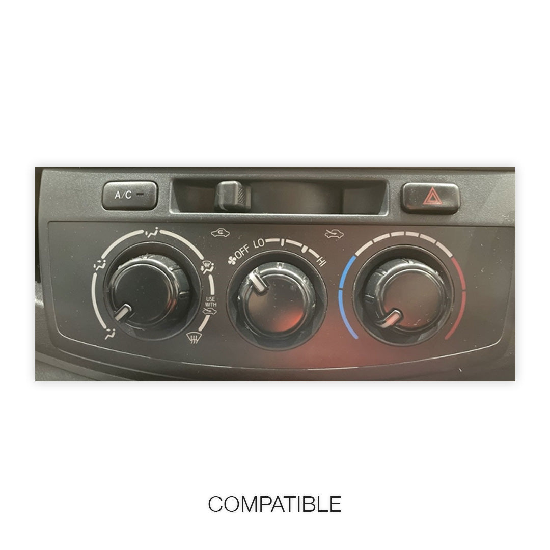 Toyota Hilux N70 (2005 - 2015) Circular Knob AC Panel Apple CarPlay / Android Auto Head Unit