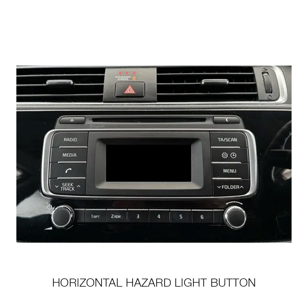 Kia Rio UB (2012 - 2014) Horizontal Hazard Button Apple CarPlay / Android Auto Head Unit